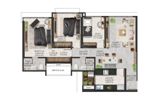 3BHK